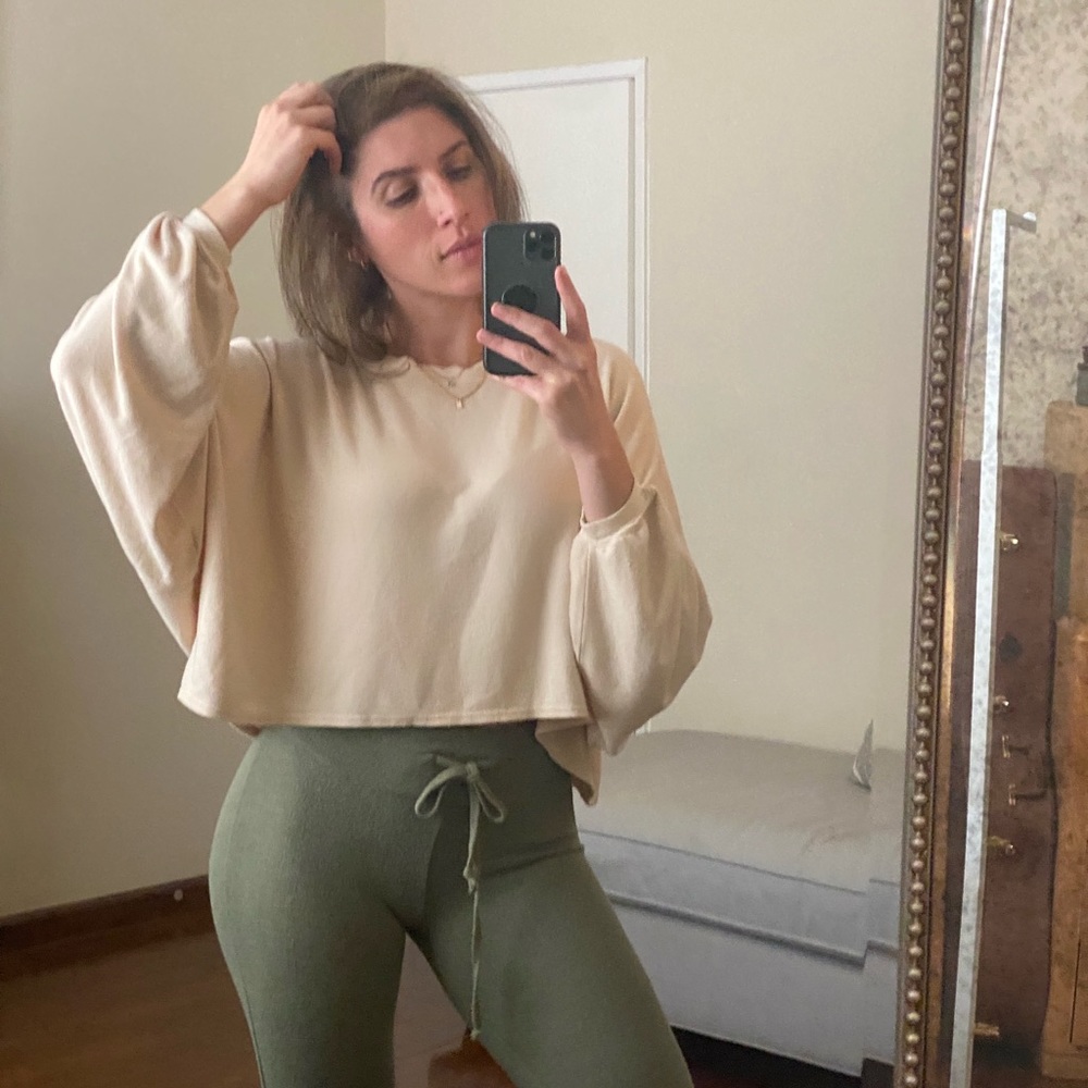 NEW Wildfox Batwing Cropped Sweatshirt